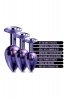 Nixie metal butt plug trainer set, purple metallic